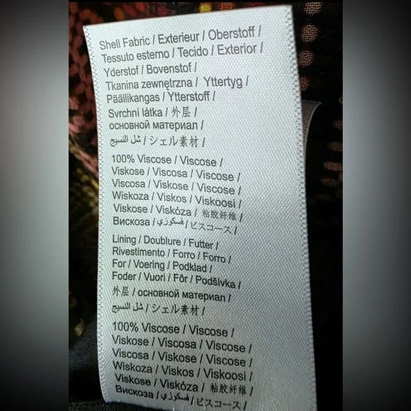 FARM Rio Rauti Maxi Dress XS Multi Abstract Tiered Long Sleeve, No Belt - Picture 7 of 13